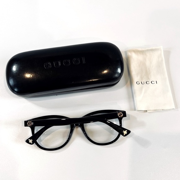 Gucci Black Eyeglass Frames - Picture 1 of 12